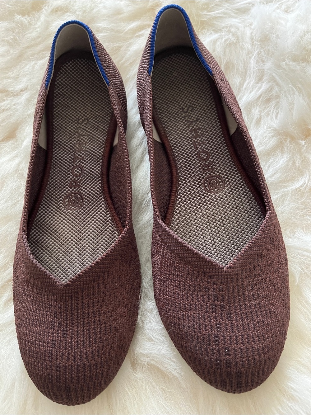 Rothy’s Round Toe Truffle Brown Python Ballet Flats
